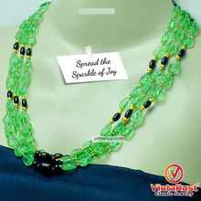 Load image into Gallery viewer, Green Glass Stones Multilayers Beaded Necklace