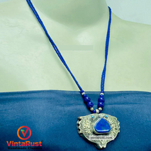 Load image into Gallery viewer, Massive Lapis Lazuli Stone Kuchi Necklace