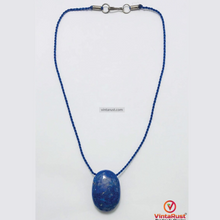 Load image into Gallery viewer, Lapis Lazuli Gemstone Oval Shape Pendant Necklace
