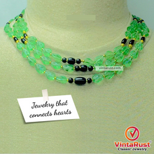 Load image into Gallery viewer, Green Glass Stones Multilayers Beaded Necklace