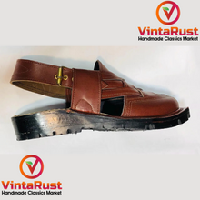 Load image into Gallery viewer, Genuine Leather Sandals Peshawari Chappal