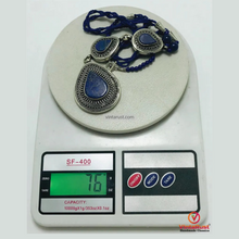 Load image into Gallery viewer, Bohemian Lapis Lazuli Stone Teardrop Pendant Necklace