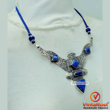 Load image into Gallery viewer, Lapis Lazuli Nepalese Triangular Pendant Necklace