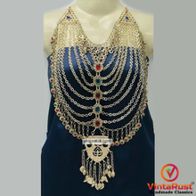 Load image into Gallery viewer, Vintage Multilayers Bib Necklace With Dangling Pendant