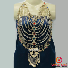 Load image into Gallery viewer, Vintage Multilayers Bib Necklace With Dangling Pendant