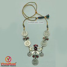 Load image into Gallery viewer, Handmade Tribal Coins Choker With Stones