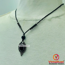 Load image into Gallery viewer, Bohemian Black Onyx-Style Pendant Necklace