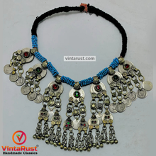Load image into Gallery viewer, Bohemian Necklace With Coins and Glass Stones