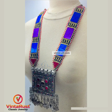 Load image into Gallery viewer, Handmade Tribal Multicolor Pendant Necklace