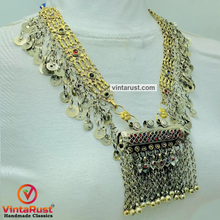 Load image into Gallery viewer, Gypsy Big Pendant Necklace With Dangling Tassels