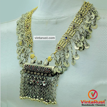 Load image into Gallery viewer, Gypsy Big Pendant Necklace With Dangling Tassels