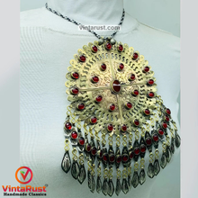 Load image into Gallery viewer, Vintage Turkmen Pendant Necklace With Stones
