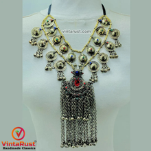Load image into Gallery viewer, Tribal Vintage Necklace With Long Dangling Bells