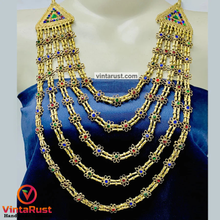 Load image into Gallery viewer, Handmade Multi Strands Tribal Bib Necklace