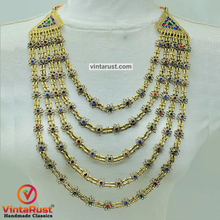 Load image into Gallery viewer, Handmade Multi Strands Tribal Bib Necklace