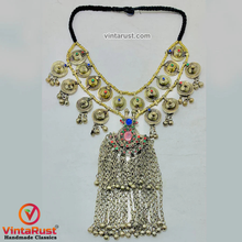 Load image into Gallery viewer, Tribal Vintage Necklace With Long Dangling Bells