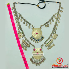 Load image into Gallery viewer, Vintage Amulet Pendant Kuchi Bib Necklace