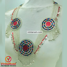 Load image into Gallery viewer, Gypsy Handmade Bib Necklace With Dangling Bells