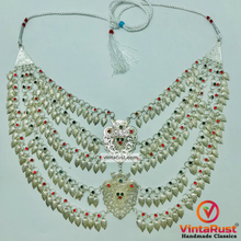 Load image into Gallery viewer, Vintage Multilayers Bib Necklace With Red and Green Jewels