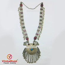 Load image into Gallery viewer, Mala Style Long Chain Massive Pendant Necklace