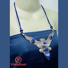 Load image into Gallery viewer, Lapis Lazuli Nepalese Triangular Pendant Necklace