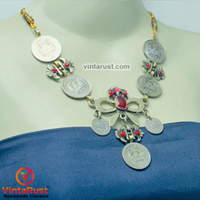 Load image into Gallery viewer, Handmade Tribal Coins Choker With Stones