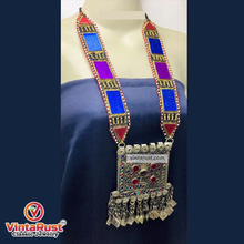 Load image into Gallery viewer, Handmade Tribal Multicolor Pendant Necklace