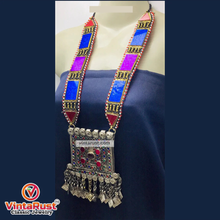 Load image into Gallery viewer, Handmade Tribal Multicolor Pendant Necklace