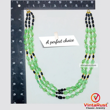 Load image into Gallery viewer, Green Glass Stones Multilayers Beaded Necklace