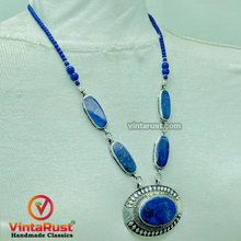 Load image into Gallery viewer, Unique Lapis Lazuli Gemstone Pendant Necklace