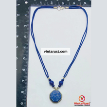 Load image into Gallery viewer, Genuine Royal Blue Lapis Lazuli Stones Necklace