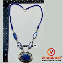 Load image into Gallery viewer, Unique Lapis Lazuli Gemstone Pendant Necklace