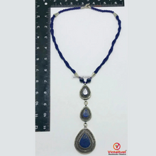 Load image into Gallery viewer, Bohemian Lapis Lazuli Stone Teardrop Pendant Necklace