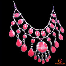 Load image into Gallery viewer, Tribal Multilayers Red Stone Necklace