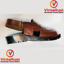 Load image into Gallery viewer, Genuine Leather Sandals Peshawari Chappal