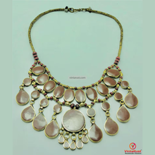 Load image into Gallery viewer, Handmade Afghan Brown Stone Choker: Tribal Beaded Necklace