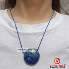 Load image into Gallery viewer, Single Gemstone Lapis Lazuli Necklace
