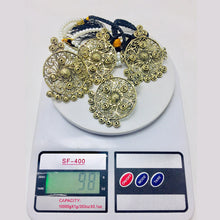 Load image into Gallery viewer, White Pearls Beaded Choker Necklace With Earrings and Ring