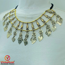 Load image into Gallery viewer, Handmade Necklace With Dangling Silver Tassels