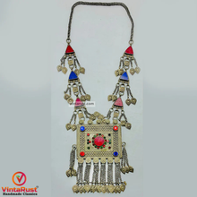 Load image into Gallery viewer, Amulet Style Pendant and Triangular Stone Necklace
