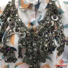 Load image into Gallery viewer, Silver Kuchi Dangling Tassels Tribal Necklace
