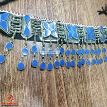 Load image into Gallery viewer, Tribal Statement Boho Turquoise Choker Necklace