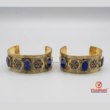 Load image into Gallery viewer, Lapis Lazuli Statement Cuff,Tribal Adjustable Bracelet