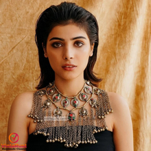 Load image into Gallery viewer, Tribal Long Bells Layered Choker Necklace