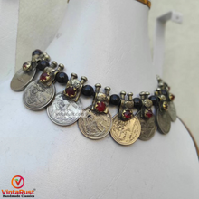 Load image into Gallery viewer, Traditional Handmade Vintage Coins Choker