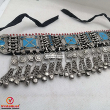 Load image into Gallery viewer, Tribal Statement Boho Turquoise Choker Necklace
