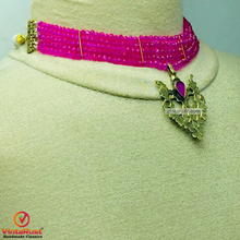 Load image into Gallery viewer, Tribal Beaded Necklace With Dangling Motif