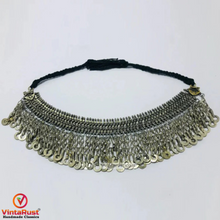 Load image into Gallery viewer, Silver Kuchi Vintage Choker Necklace With Tassels