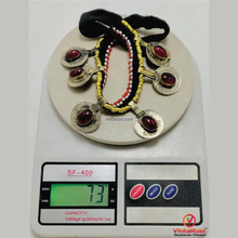 Load image into Gallery viewer, Tribal Glass Stone Embedded Coins Necklace
