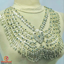 Load image into Gallery viewer, Vintage Tribal Silver Kuchi Massive Bib Necklace
